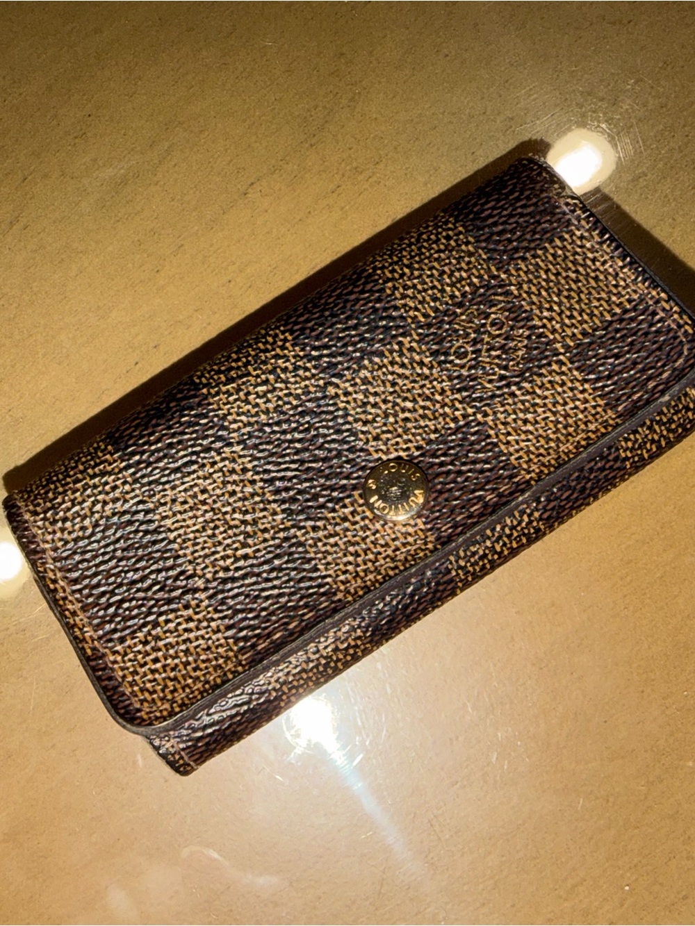 Louis Vuitton Damier Ebene Brown Check Key Holder